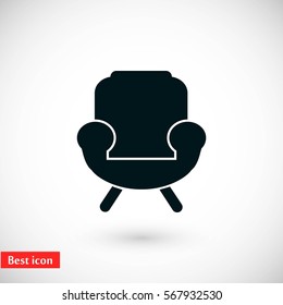 armchair icon, flat design best vector icon