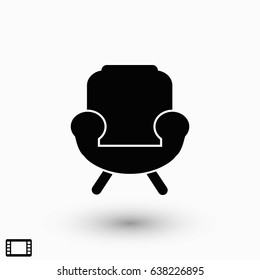 armchair icon, flat design best vector icon