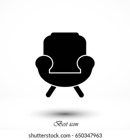 armchair icon, flat design best vector icon