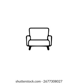 Diseño de Vector plano de icono de sillón.