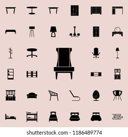 armchair icon. Furniture icons universal set for web and mobile