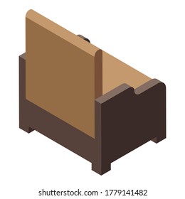 Icono de sillón. Isométrico icono vectorial de sillón para diseño web aislado en fondo blanco