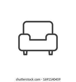 Armchair Icon On White Background