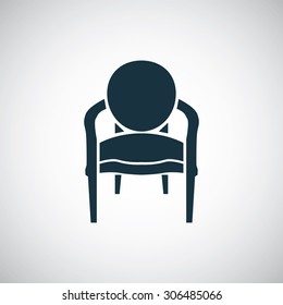 armchair icon, on white background
