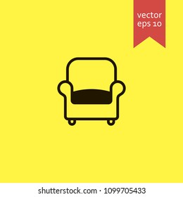 armchair. armchair icon. sign design. Vector EPS 10.