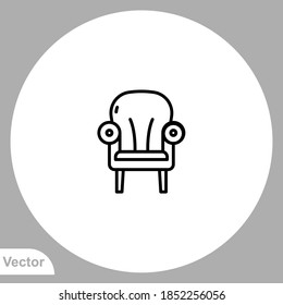 Armchair icon sign vector,Symbol, logo illustration for web and mobile
