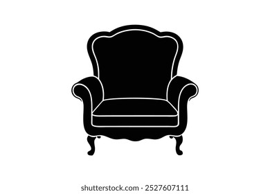 Armchair Icon silhouette vector illustration design