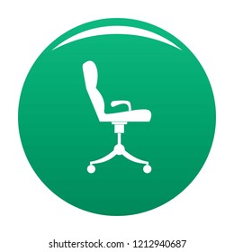 Armchair icon. Simple illustration of armchair vector icon for any design green