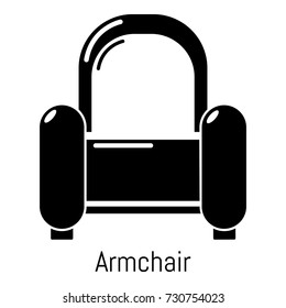 Armchair icon. Simple illustration of armchair vector icon for web