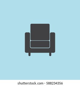 Armchair icon, sofa vector illustration