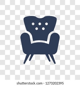 Armchair icon. Trendy Armchair logo concept on transparent background from Furniture and Household collection