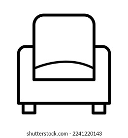 Sessel-Symbol auf trendiger Vektordesign-Illustration