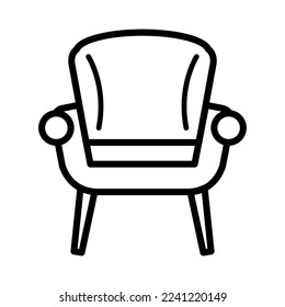 Icono de sillón en la ilustración de diseño vectorial de moda