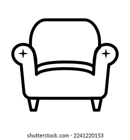 Icono de sillón en la ilustración de diseño vectorial de moda