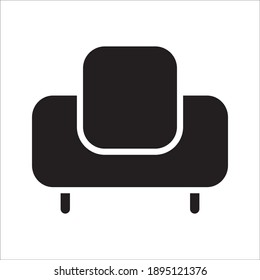 Ilustración de plantilla de diseño de vectores de iconos de sillón