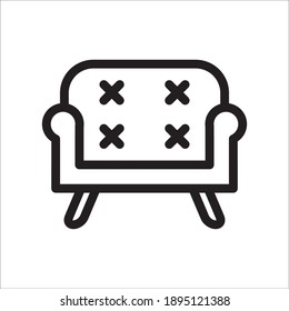 Armchair Icon Vector Design Template Illustration