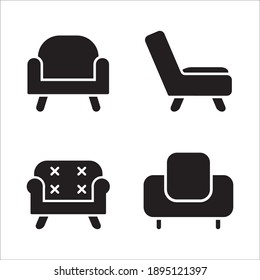 Armchair Icon Vector Design Template Illustration