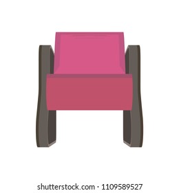 Armchair icon vector furniture flat isolated chair style illustration interior