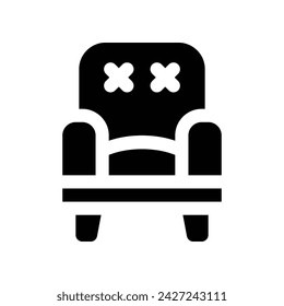 armchair icon. vector glyph icon for your website, mobile, presentation, and logo design.