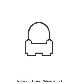 Armchair icon, armchair vector illustration