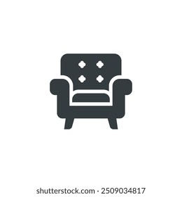 Armchair icon, Armchair vector illustration