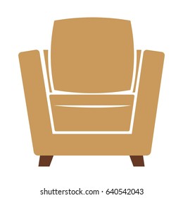 Armchair icon vector illustration isolated on white background.