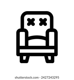 Sessel-Symbol. Vektor-Linie-Symbol für Ihre Website, Handy, Präsentation und Logo-Design.