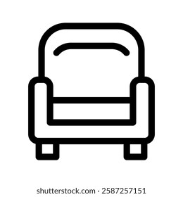 Armchair Icon Vector Symbol Design Illustration