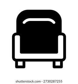 Armchair Icon Vector Symbol Design Illustration