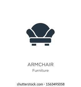 Armchair icon vector. Trendy flat armchair icon from furniture collection isolated on white background. Vector illustration can be used for web and mobile graphic design, logo, eps10