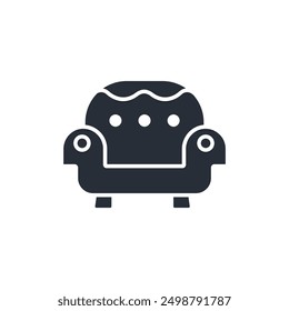 Icono de sillón. Vector. Movimiento editable. signo de estilo lineal para uso Diseño web, logotipo. Ilustración de símbolo.