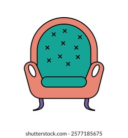armchair icon with white background vector stock illustration