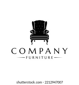 Armchair isolated vector template, modern and clean chair