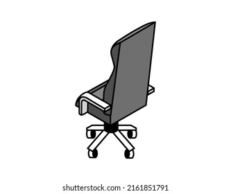 Sessel isometrisches Design Symbol. Vektorgrafik, Web-Illustration. 3D-Farbkonzept