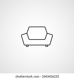 Armchair line icon. Vector
