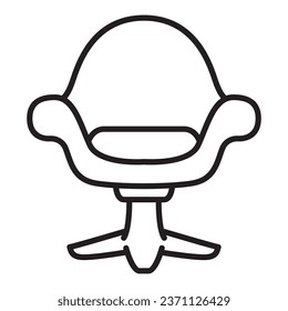 Armchair line icon.Leather armchair.Modern seating.Relaxing squishy chair.Furniture for living room.Isolated on white background.Outline vector illustration.