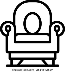 Armchair Line Vector Icon Design