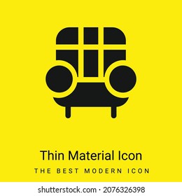 Armchair minimal bright yellow material icon