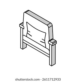 armchair minimalistic stylish isometric icon vector. armchair minimalistic stylish sign. isolated symbol illustration