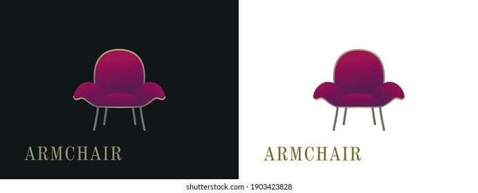 Armchair modern decor room furniture pink