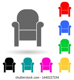 armchair multi color style icon. Simple glyph, flat vector of furniture icons for ui and ux, website or mobile application