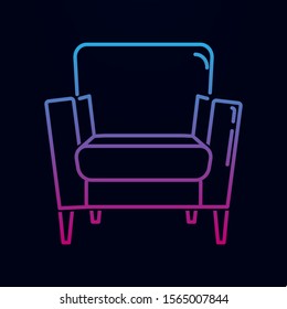 Armchair nolan icon. Simple thin line, outline vector of household icons for ui and ux, website or mobile application