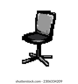 armchair office chair game pixel art retro vector. bit armchair office chair. old vintage illustration