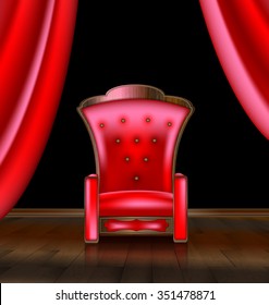 armchair in the red room