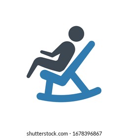 Armchair, retirement icon (vector illustration)