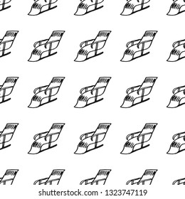 armchair seamless pattern isolated on white background
