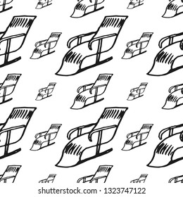 armchair seamless pattern isolated on white background