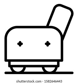 Armchair side icon. Outline armchair side vector icon for web design isolated on white background