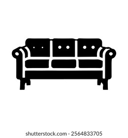 Armchair silhouette icon vector design.
