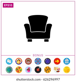 Armchair simple icon